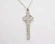 Sterling Silver Ogham Scriptures Clonmacnoise High Cross Pendant WBFXP52SIL