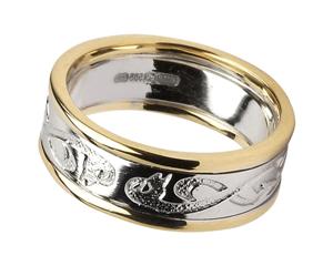 Ladies 14k Gold Le Cheile Celtic Knot Wedding Band WBWED107