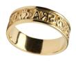 Men's 14k Gold Gra Dilseacht Cairdeas (Love Loyalty and Friendship) Wedding Band WBWED214