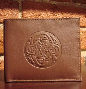 Men's Brown Wallet with Celtic Design WBLRWA