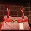 Red Checked Tweed Emily Mucros Bag WBMU5