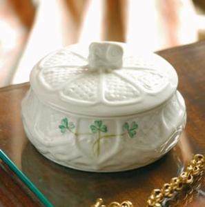 Belleek China Dalriada Trinket Box WBB2340