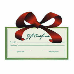 Gift Certificates CERTIFICATE