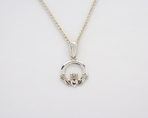 Sterling Silver Baby Claddagh Pendant WBFP100SIL