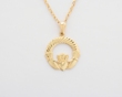 14k Gold Claddagh Pendant WBFP104