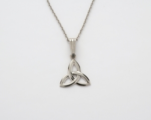 14k White Gold Small Trinity Knot Pendant WBFP114W