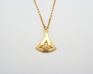 14k Gold Ogham Trinity Knot Pendant WBFP22