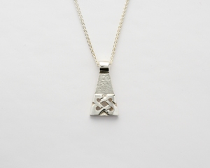 Sterling Silver Ogham Double Trinity Knot Pendant WBFP27SIL