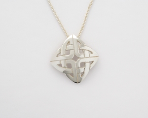 Sterling Silver Ogham Celtic Knot Pendant WBFP67SIL
