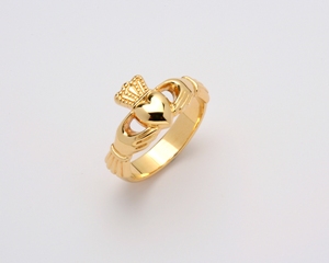 14k Gold Extra Heavy Unisex Claddagh Ring WBFR106