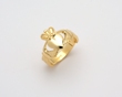 Ladies 14k Gold Claddagh Ring with Trinity Knot Cuffs WBFR116