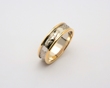 Men's 14k Gold Two Tone Corrib Claddagh Wedding Band WBFR159