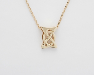 14k Gold Celtic Knot Slider Pendant WBFSP350