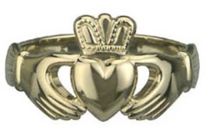 14k Gold Mens Claddagh Ring WBS2270