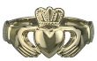 14k Gold Men's Claddagh Ring WBS2270