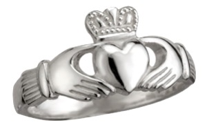 Sterling Silver Claddagh Ring WBS2271