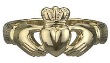 14k Gold Maids Claddagh Ring WBS2542