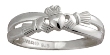 Ladies Sterling Silver Claddagh Kiss Ring WBS2750