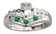 Ladies Sterling Silver Wishbone Claddagh Ring WBS2751