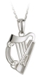 Sterling Silver Harp Pendant WBS44026