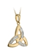 10k Gold Trinity Knot Pendant with CZs WBS44678