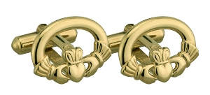 Sterling Silver Claddagh Cuff Links WBS6412