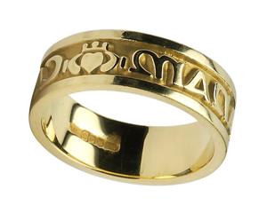 Ladies 14k Gold Mo Anam Cara My Soul Mate Wedding Band WBWED183