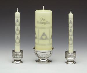 Wedding Pewter 3 piece Unity Candle Holder (candles not included) WBP233CEL