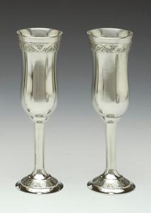 Wedding Pewter Champagne Flute Set with Celtic Design WBQ3L