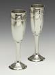Wedding Pewter Champagne Flute Set with Celtic Design WBQ7L